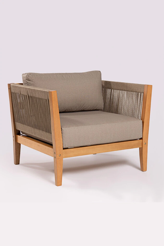 CANNES POLTRONA - POLTRONA CANNES CUERDA RAMI Y ACQUABLOCK FENDI 86x74x66CM JATOBA (UNIDAD)