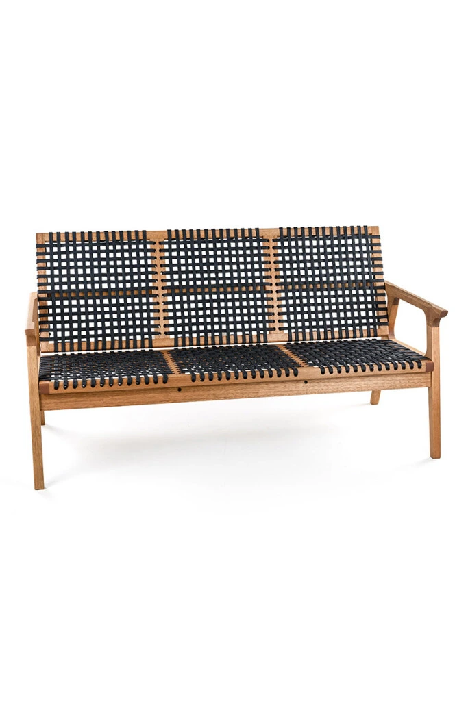 TRACO SOFA - SOFA TRACO 3 LUGARES CUERDA NEGRA 155x72x84CM JATOBA (UNIDAD)