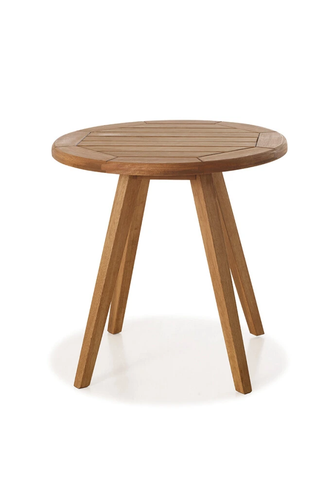 TRACO LATERAL - MESA DE LATERAL TRACO REDONDA 60x60x60CM JATOBA (UNIDAD)
