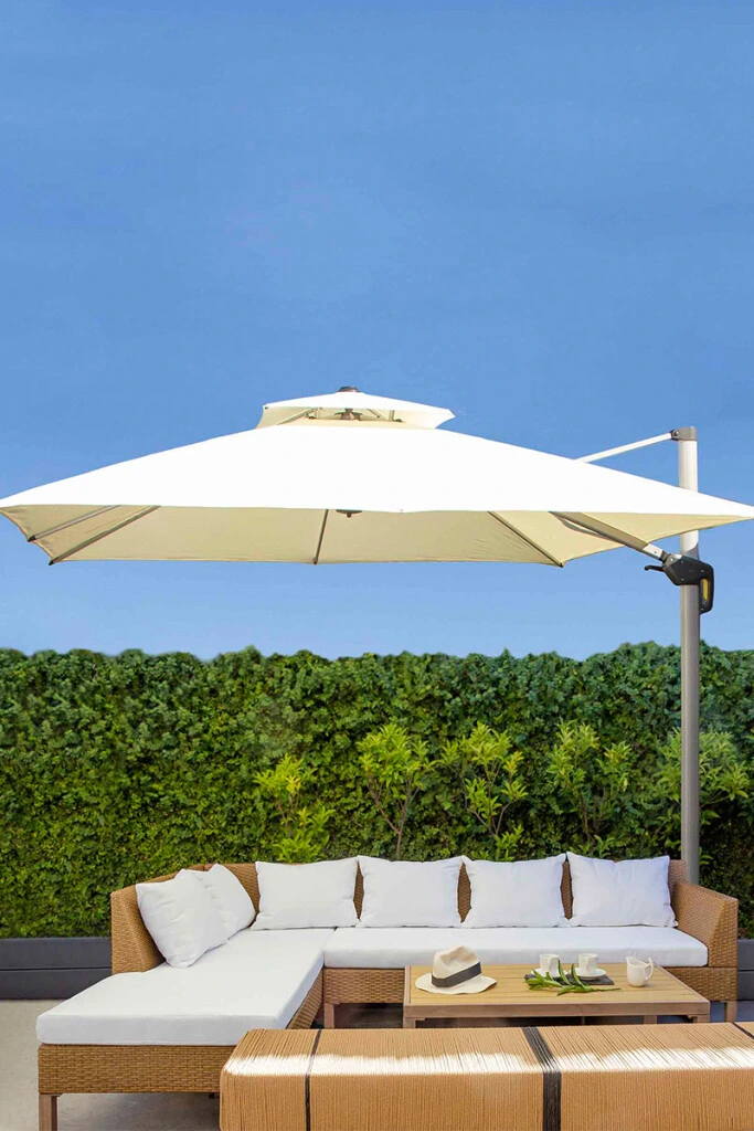 SOMBRILLAS - SOMBRILLA U-ROMAN UMBRELLA CRUDA S003 (D) 300X300X270H CM (UNIDAD)