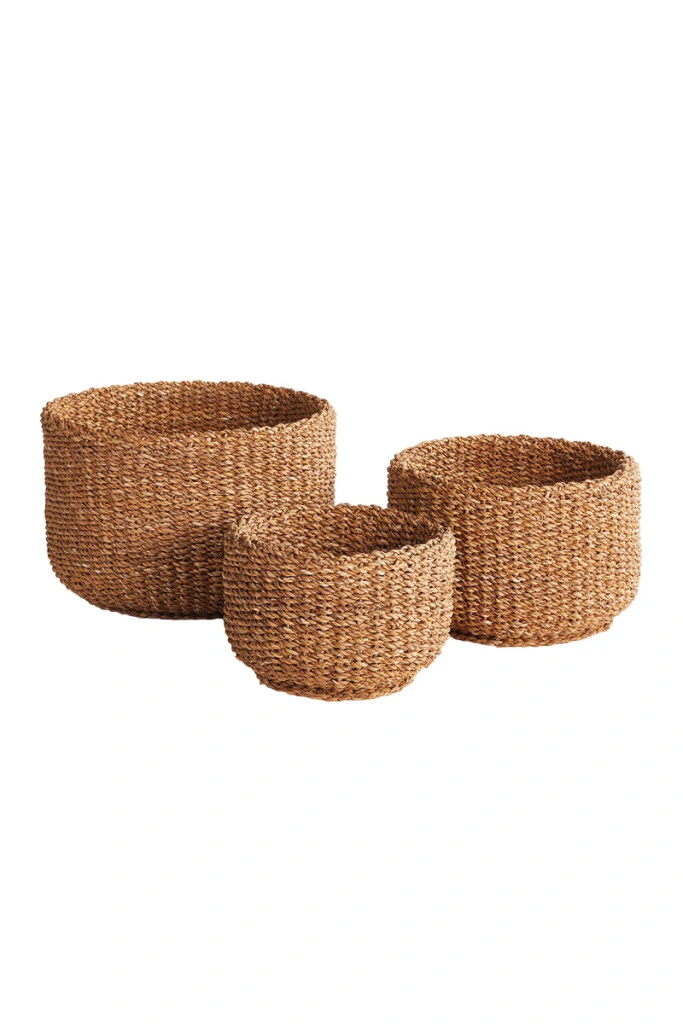 CANASTOS - SET X 3 CANASTOS PAROS SEAGRASS (UNIDAD)