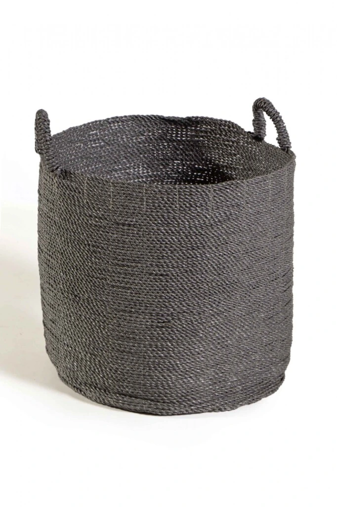 CANASTOS - CANASTO PARK SEAGRASS GRIS OSCURO MEDIANO DIA 45X55H 303026 (UNIDAD)
