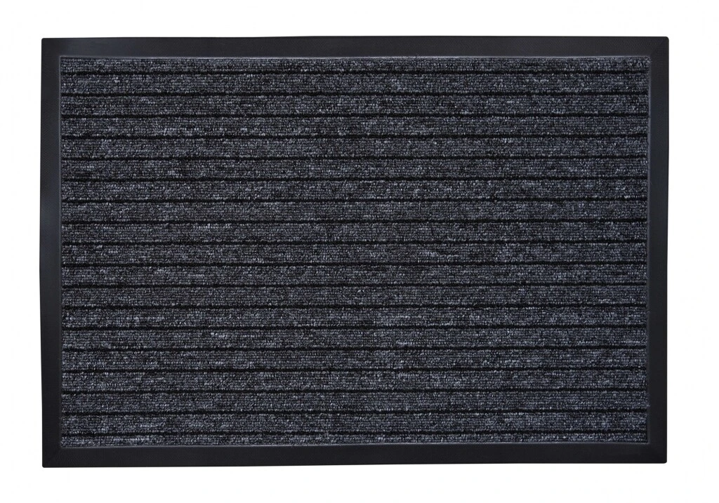 FELPUDO DRY & CLEAN 70100 - FELPUDO DRY & CLEAN 3060 GRIS CON BORDE NEGRO 70X100CM (UNIDAD)