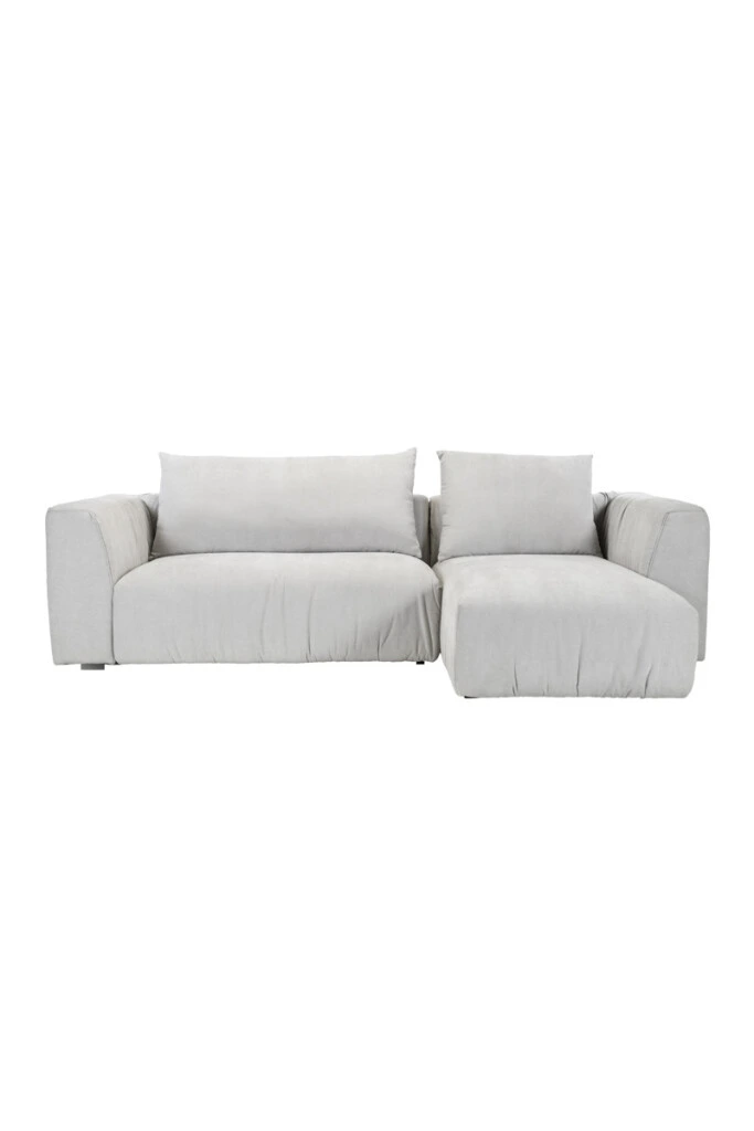 CORSO - SOFA CORSO CHAISE DER 266X105X80CM (2PIEZAS) TELA GRIS CLARO (UNIDAD)