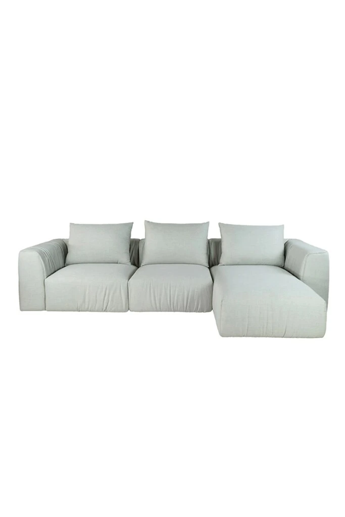 CORSO - SOFA CORSO CHAISE LONGUE DERECHO 296X105X80CM TELA GRIS CLARO (UNIDAD)