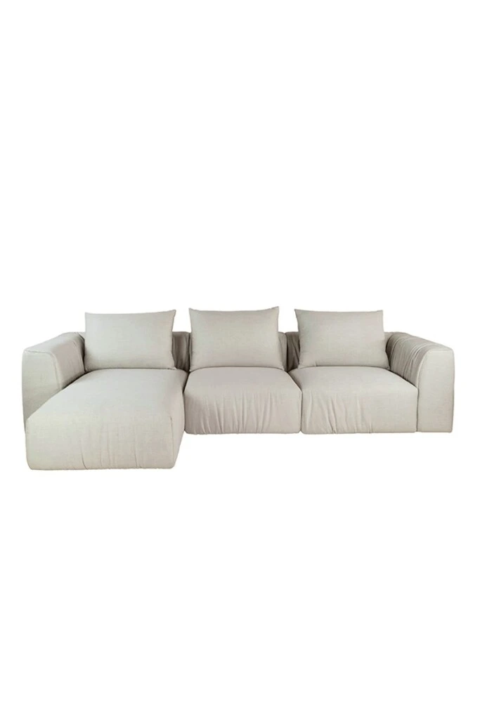CORSO - SOFA CORSO CHAISE IZQUIERDO 296X105X80CM TELA BEIGE (UNIDAD)