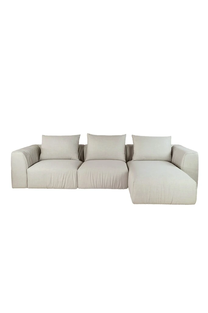 CORSO - SOFA CORSO CHAISE DERECHO 296X105X80CM TELA BEIGE (UNIDAD)