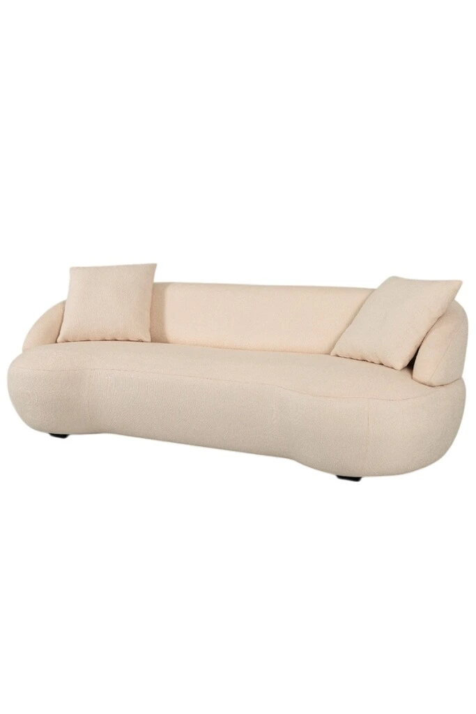 LEE - SOFA LEE 220X90X70CM TELA BOUCLE CRUDO (UNIDAD)