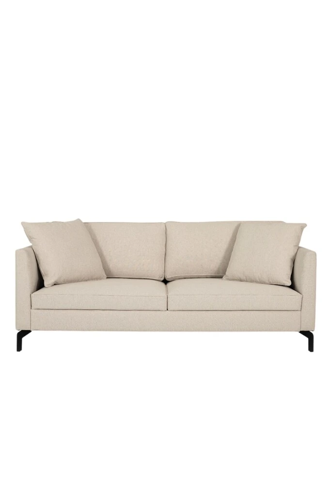 JOHNNY - SOFA JOHNNY 200X90X92CM TELA GRIS CLARO (UNIDAD)