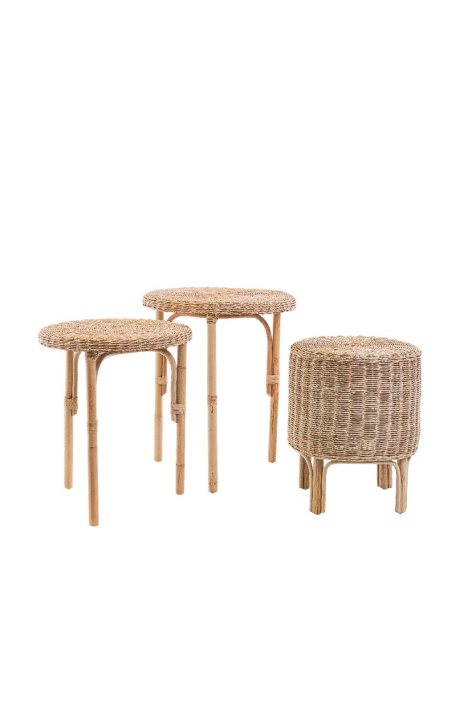 GATRI - CONJUNTO MESAS LATERALES GATRI 50DIAMX35/40/45H CM (UNIDAD)