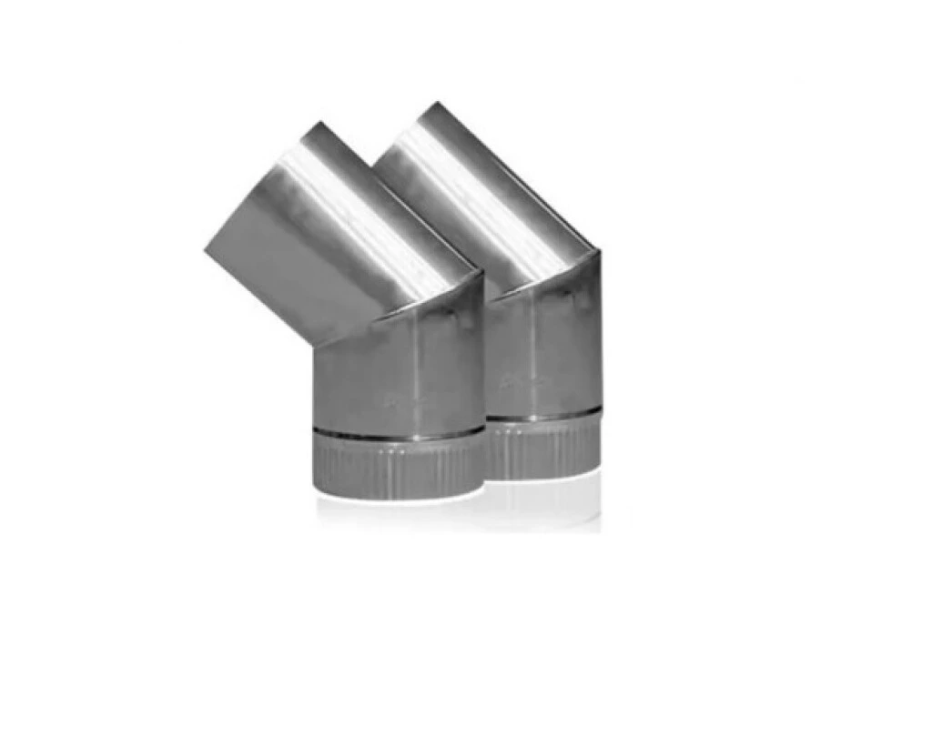 Codo Inoxidable 45° x 110mm (Par)