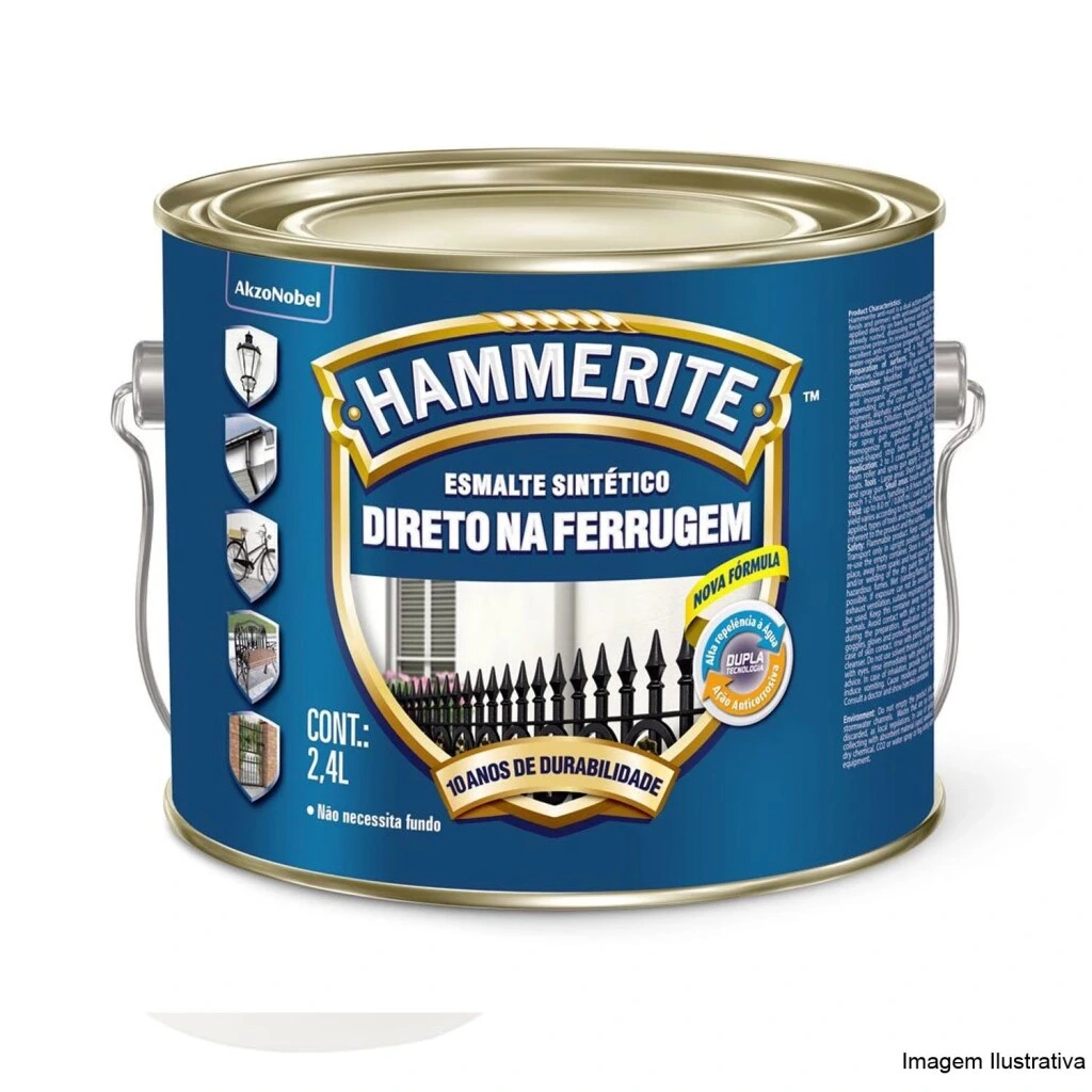 Hammerite brillante - Gris plata 2.4L