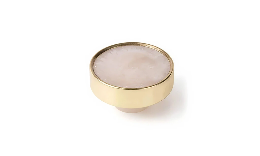 Tirador Decorativo De Bronce Nacarado 1073lt