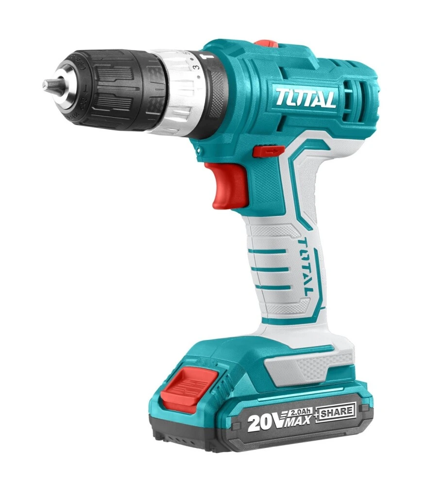 Taladro Atornillador 20V + 2 Baterías - Total Industrial