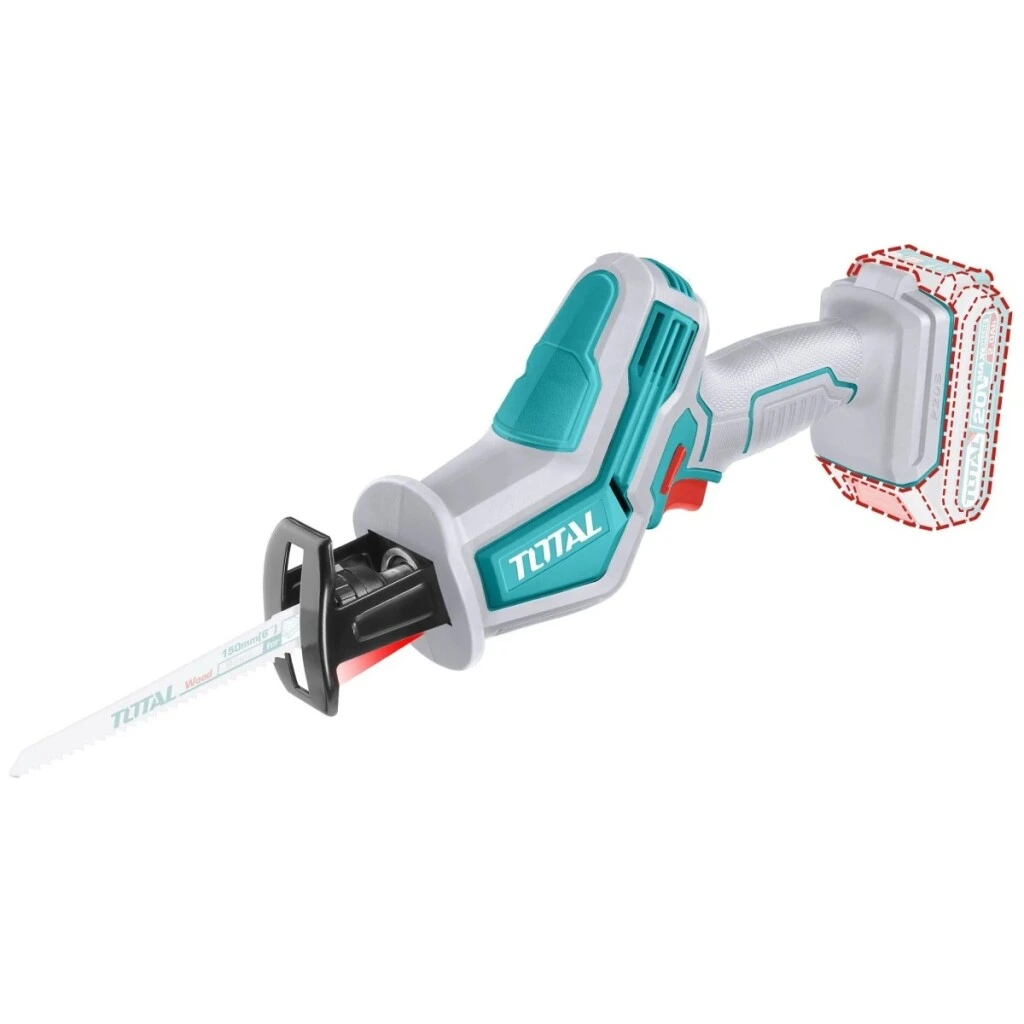 Sierra Sable Inalámbrica TOTAL 20 V TRSLI6506 – 3200 rpm, Corte en Metal 8 mm / Madera 65 mm