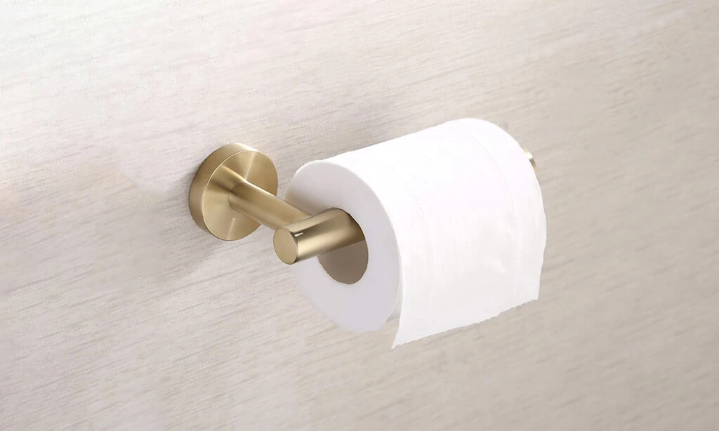 Soporte Para Rollo Dorado A024a
