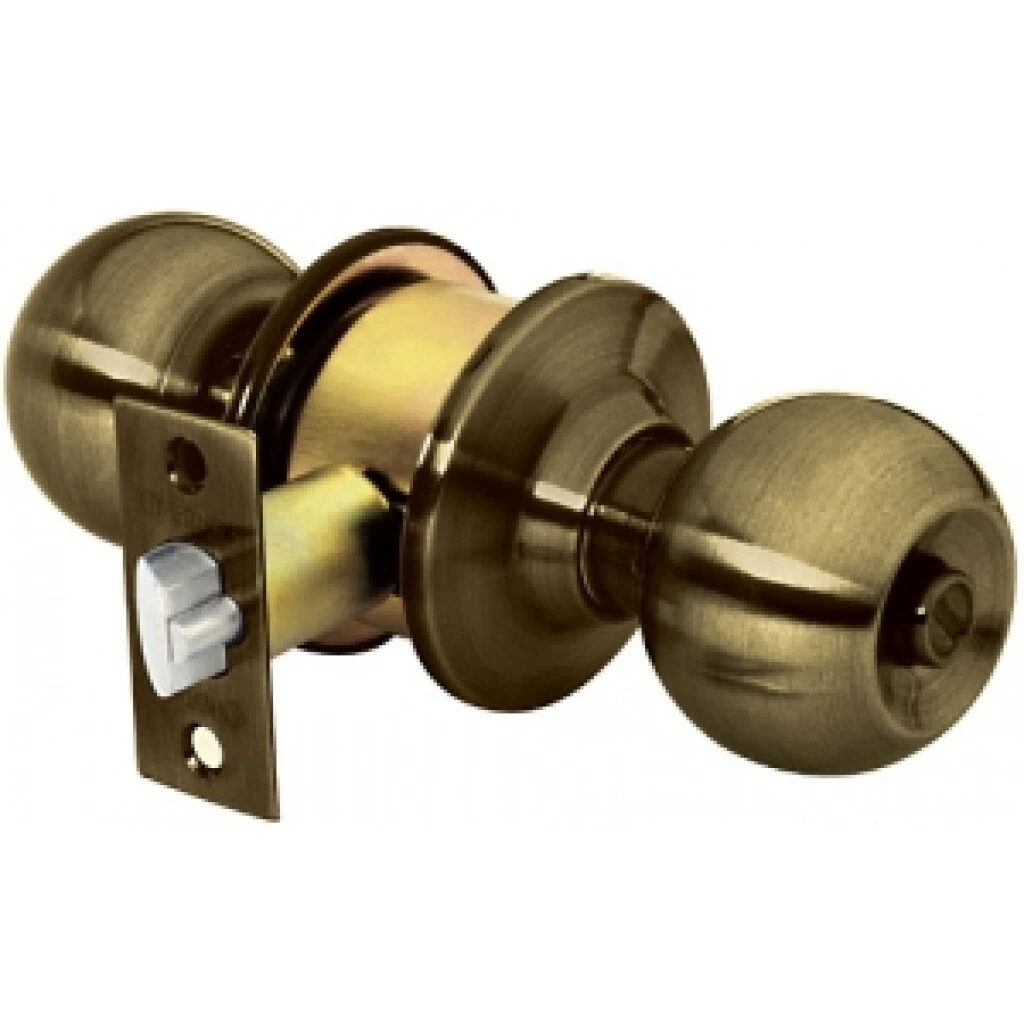 Cerradura Pomo Con Llave - Bronce Antiguo Hermex