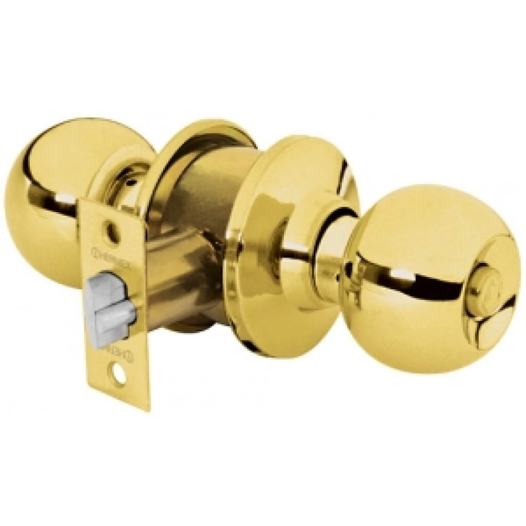 Cerradura Pomo Con Llave - Bronce Hermex