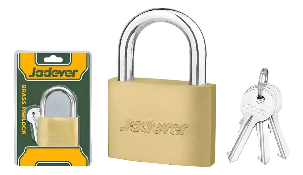 Candado de Bronce con 3 Llaves Jadever