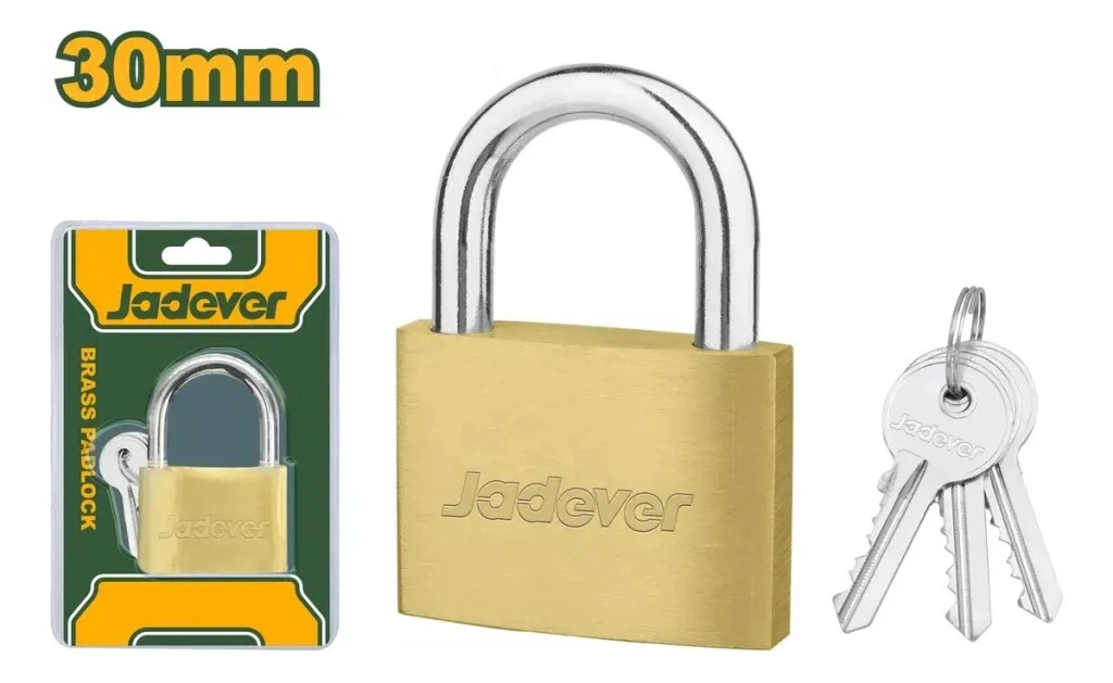 Candado De Bronce 3 Llaves 30mm Jadever