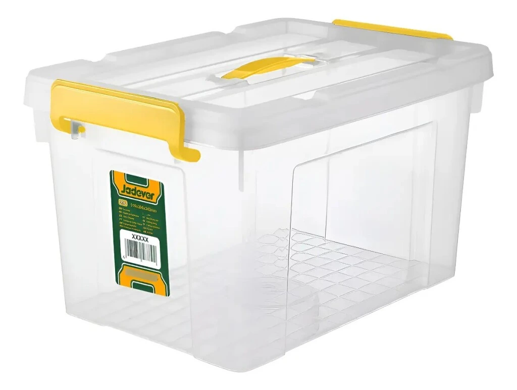 Contenedor Plastico Apilable 33l Transparente