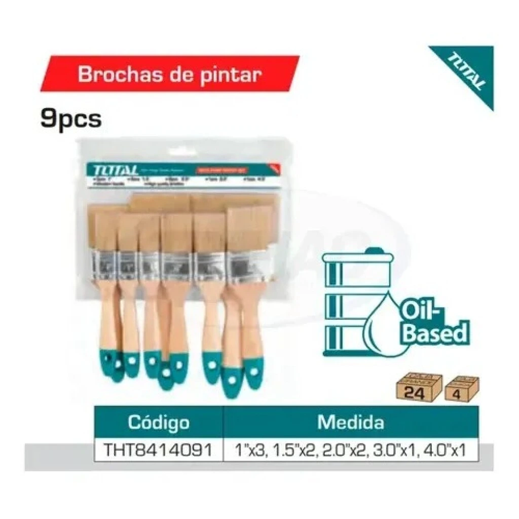 Set De 9 Pinceles Total