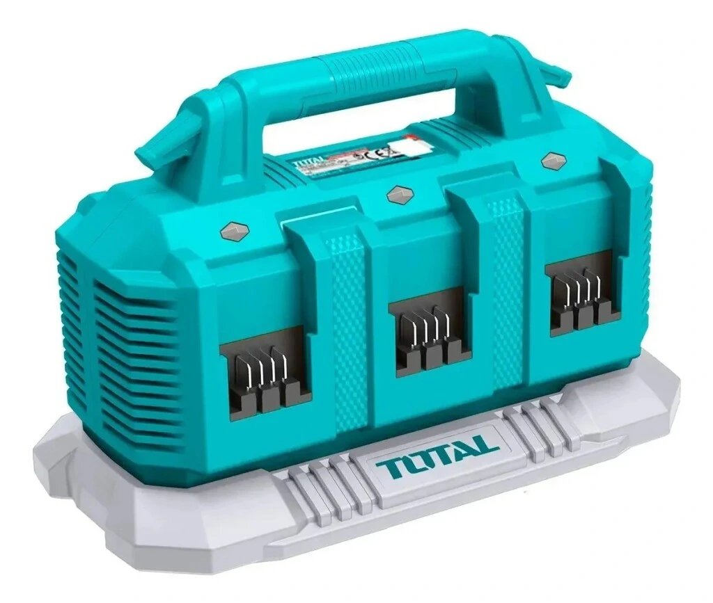 Cargador Para Múltiples Baterías Litio 20v Total, 6 Puertos