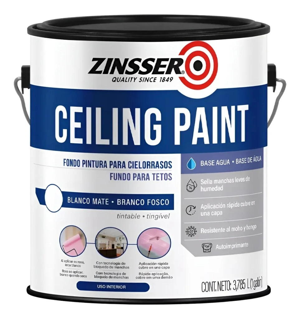 Fondo Y Pintura Para Cielo Raso Zinsser 3785 Cc Blanco
