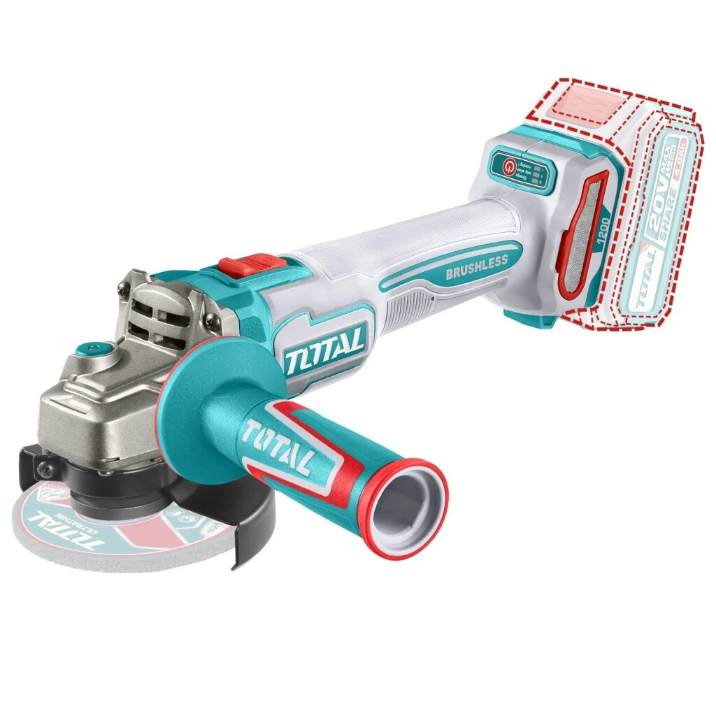 Amoladora Angular 5" Inalámbrica A Batería 20v - Sin Carbones