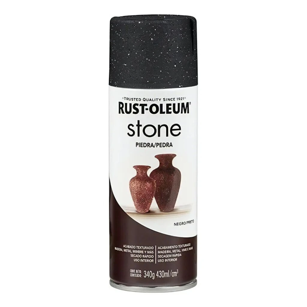 Pintura Aerosol Rust-Oleum Efecto Piedra Texturado Negro