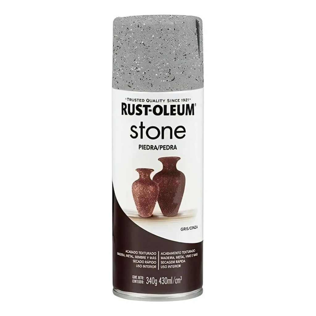 Pintura Aerosol Rust-Oleum Efecto Piedra Texturado Gris