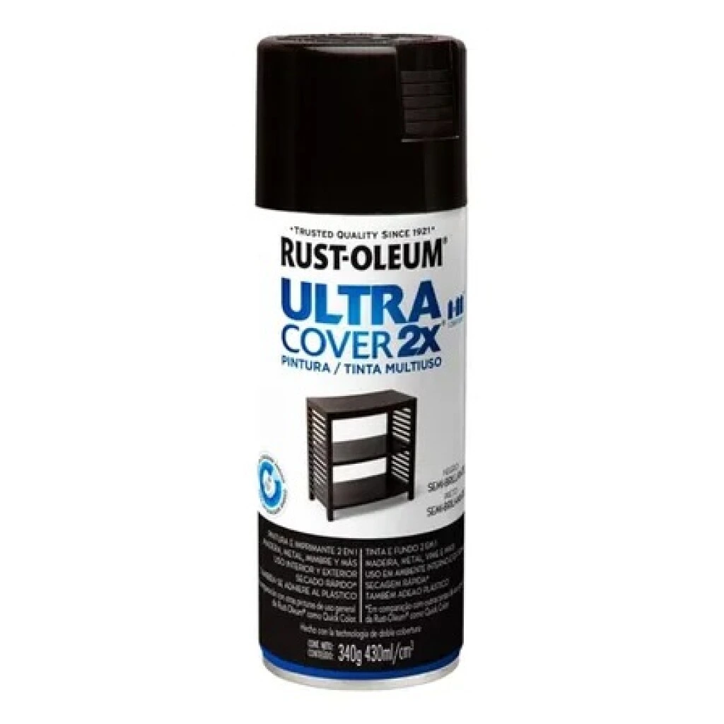 Pintura Aerosol 5 en 1 Rust-Oleum Negro Mate (Pintura + Primer)