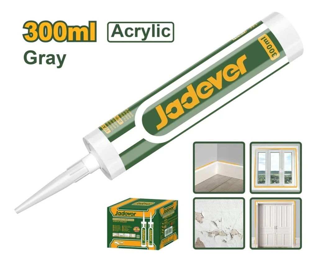 Pack 4 Selladores Acrílicos Pintable Gris Jadever Juntas