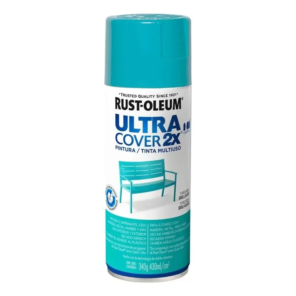 Pintura Aerosol Rust-Oleum 2X Cubre el Doble Turquesa Brillante