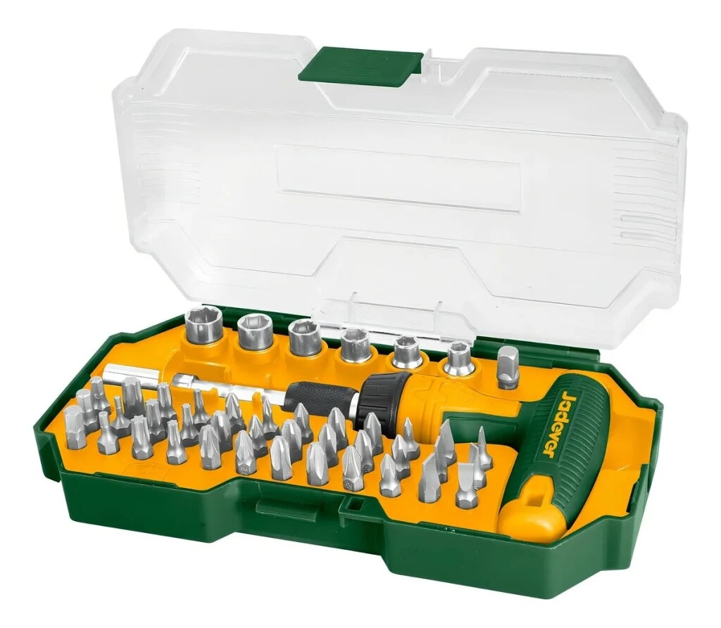 Set Juego Dados y Puntas 45 Pcs Mango T Jadever Mecánica