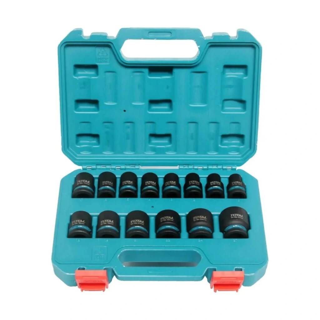 Juego Tubos Dados de Impacto 1/2" Total Industrial 14pz Maletín