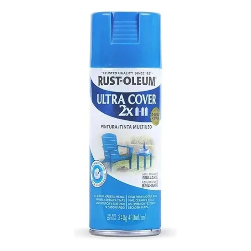 Pintura en Aerosol Azul Brillante Rust-Oleum Ultra Cover 2X Doble Cubrimiento