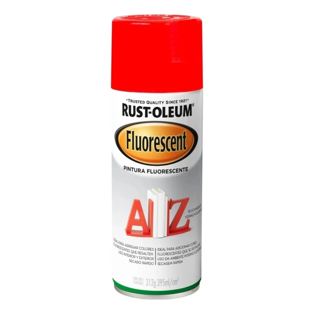 Pintura en Aerosol Rojo Naranja Fluorescente de Alta Visibilidad Rust-Oleum
