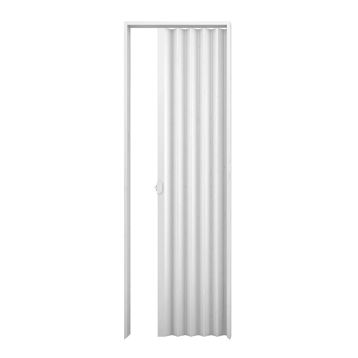 Puerta Plegable PVC Blanca 80 cm × 2,10 m