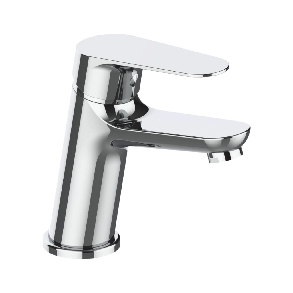 Monocomando para lavatorio, zinc, 35mm, altura 40cm, línea U Home, modelo estándar, cromado.