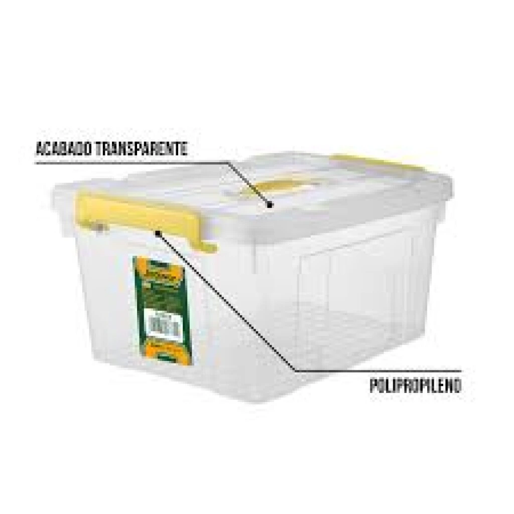 Contenedor Plástico Apilable 66L Transparente Jadever