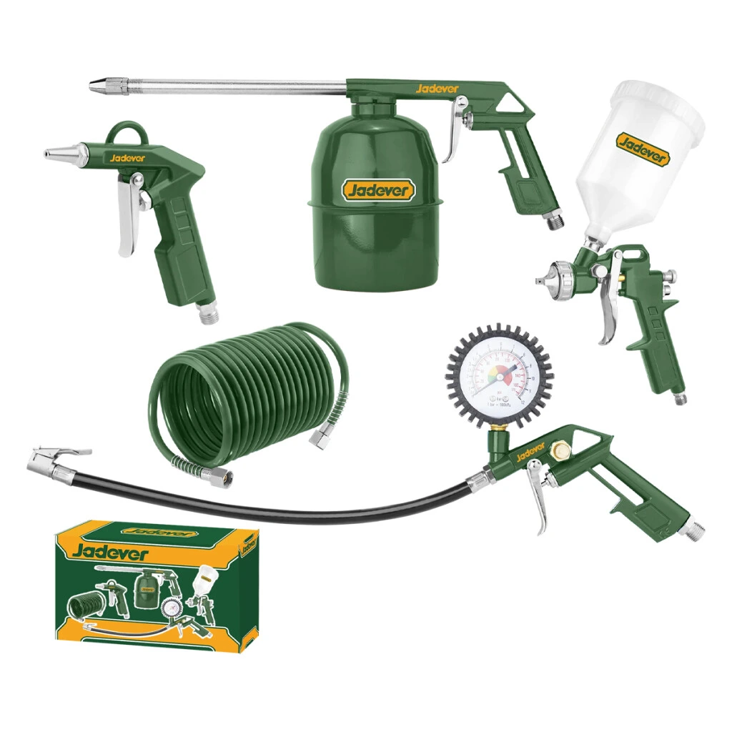 Kit Compresor 5 Herramientas Neumáticas Jadever