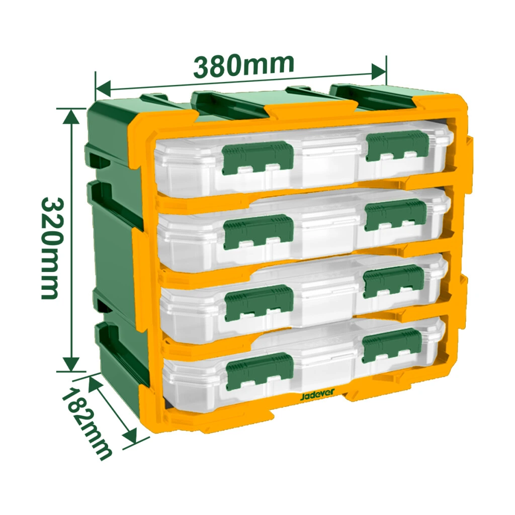 Caja Organizadora 4 Gavetas Transparentes Jadever