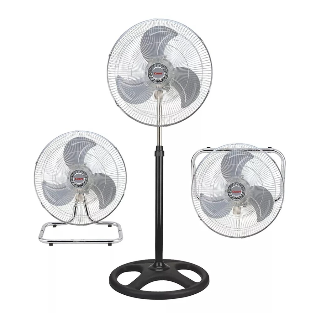 Ventilador 18" Metal 3 En 1 De Pie Piso Y Pared