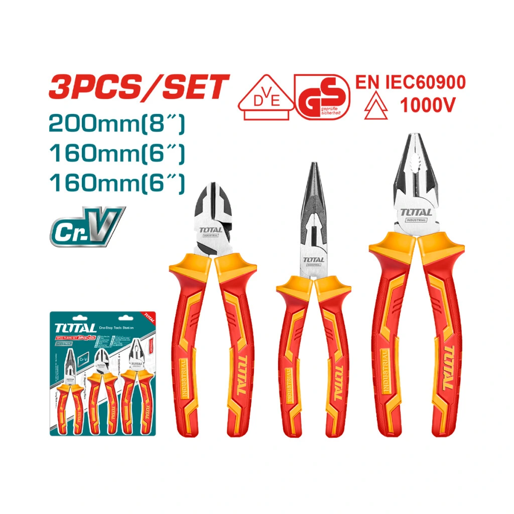 Set De 3 Alicates / Pinzas Aislados Total