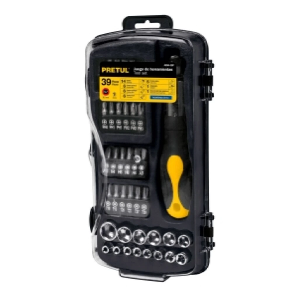 Juego de Dados 39 Piezas 1/4" Pretul