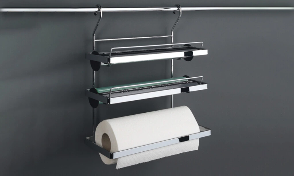 Porta Rollos Triple De Cocina