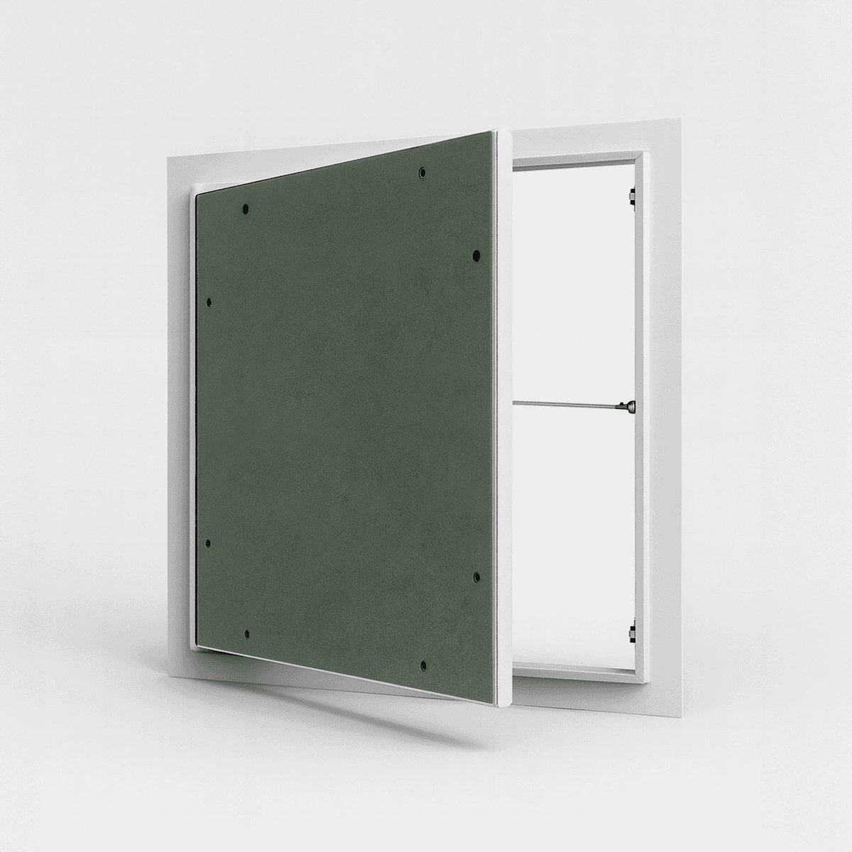 Tapa de Registro con Marco de Aluminio Blanco 40 × 40 cm