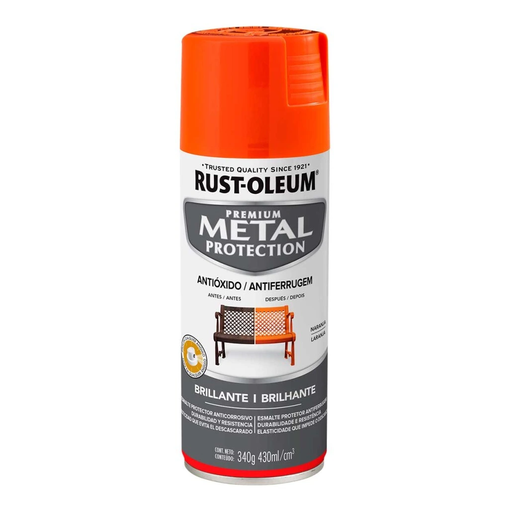 Esmalte Aerosol Metal Protection - Naranja Brillante 340Gr Rust Oleum