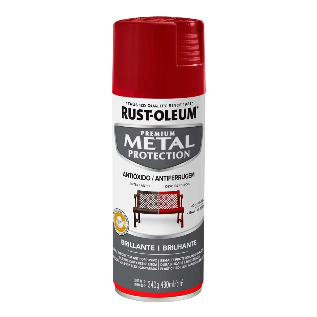 Esmalte Aerosol Metal Protection - Rojo Clavel 340Gr Rust Oleum